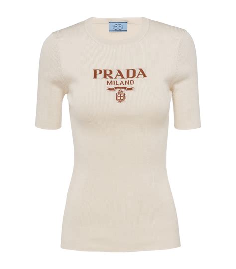 prada milano logo shirt damen